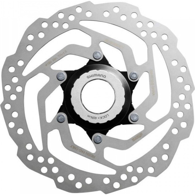 Тормозной диск SHIMANO RT10, 180мм, C.LOCK, С LOCK RING, ТОЛЬКО ДЛЯ ПЛАСТ КОЛОД ESMRT10M