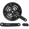 Система SHIMANO TY301, 175 мм, квадрат, 48/38/28, с защитой, черный, без упаковки AFCTY301E888CL